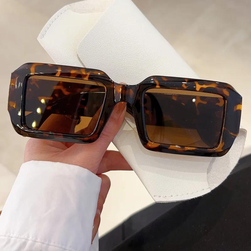 Luxury Brand Designer Square Sunglasses Women For Men Vintage Fashion Travel Sun Glasses Popular Punk Double Color Shades UV400