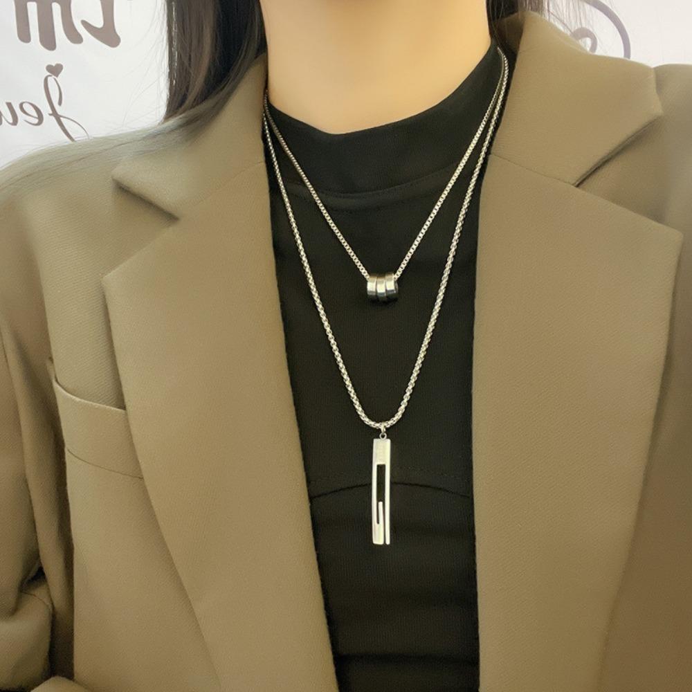 

Double Layer Clavicular Chain Elegant Wedding Necklace Hot Sale Jewelry Accessories Jewellery Gift