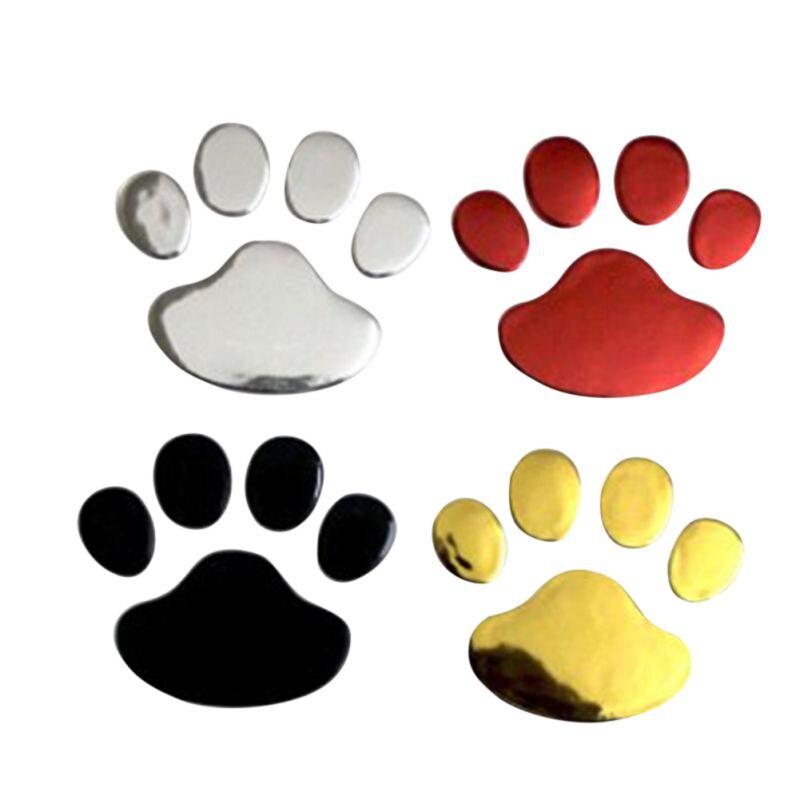 Set 24 Adesivi Con Zampe Di Cane E Gatto – Fluorescenti Gialli, Impermeabili E UV Resistenti, 5x5 E 3x3 Cm