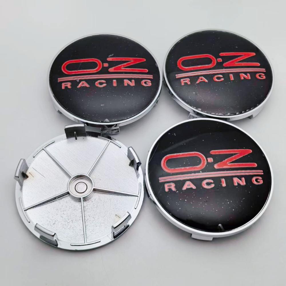 4 Stück OZ Racing Logo Emblem Auto Radnabendeckel 68MM Clips 63MM Räder Radkappe O.Z Abzeichen Felge Radnabendeckel Staubschutz Auto Zubehör