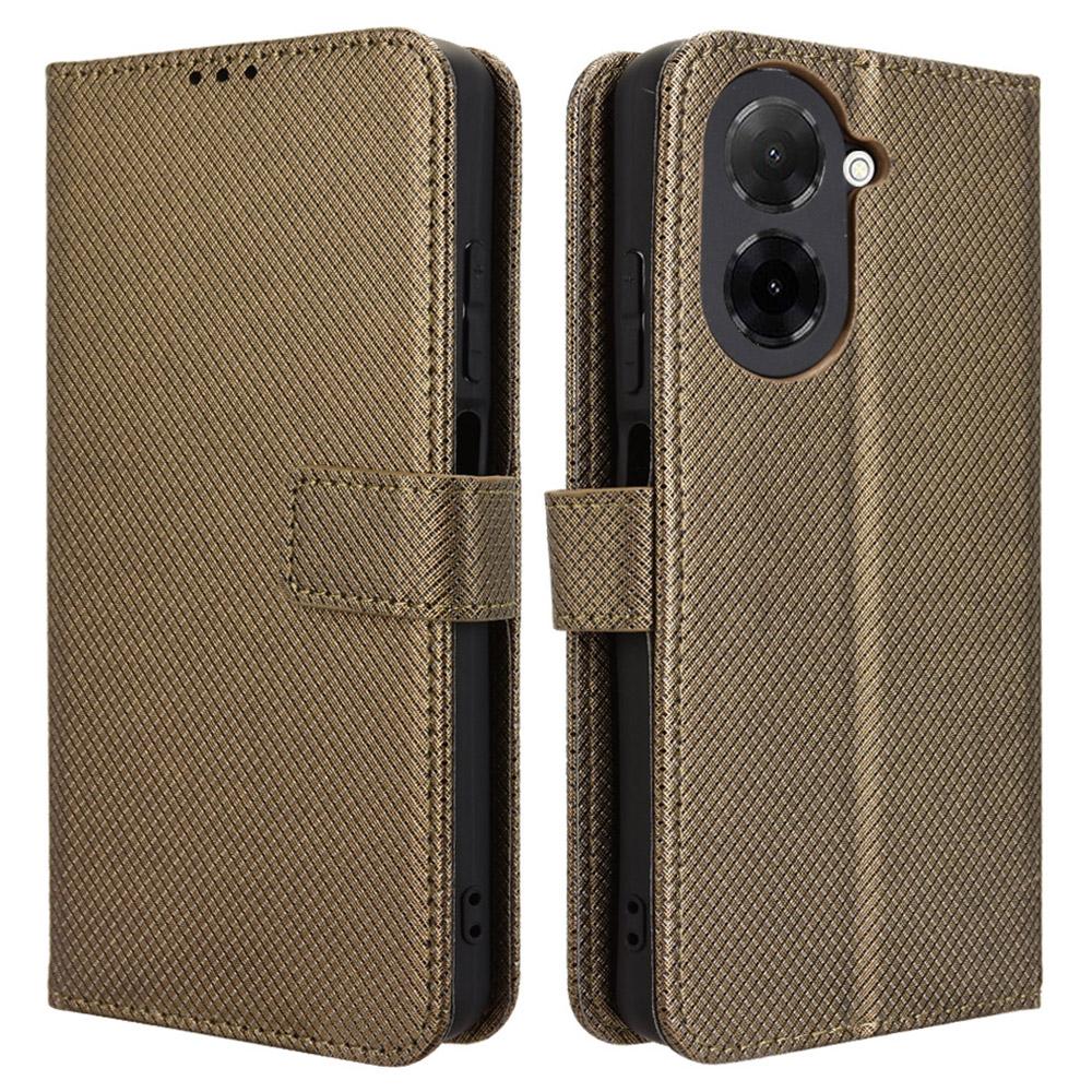 For Xiaomi Redmi A5 4G (171.7mm)/Poco C71 4G Case PU Leather Diamond Texture Wallet Phone Cover