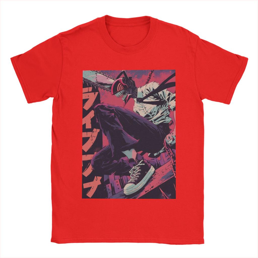 Men Anime Chainsaw Man T Shirts Kobeni Manga Denji Power Reze Cotton Clothing Short Sleeve T Shirt O Neck Casual Tee Shirt