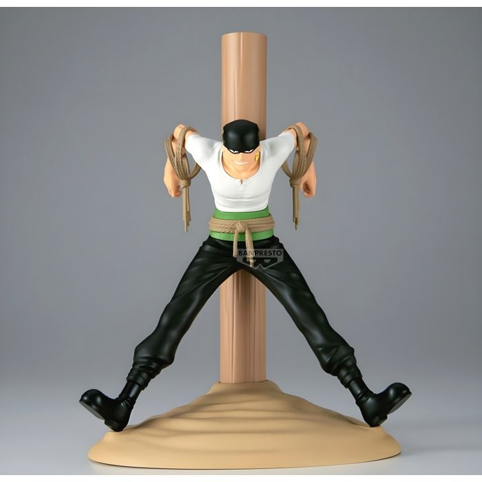 Statua - BANPRESTO - Fig Life - One Piece - Zoro Roronoa - 17 cm - Ufficiale bianco