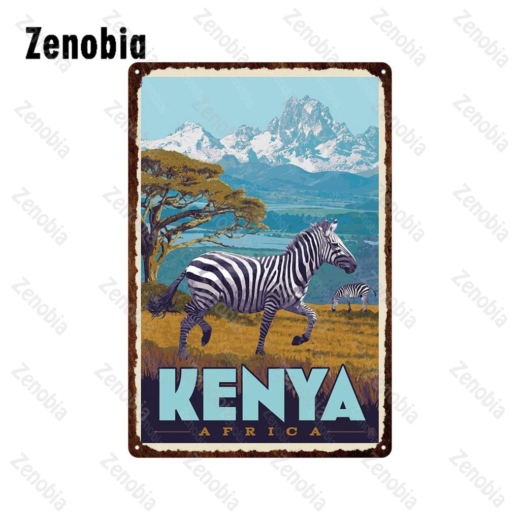 Country Landscape Metal Poster Classic National Landmark Building Metal Sign Vintage Tin Sign Wall Stickers for Home Decoration
