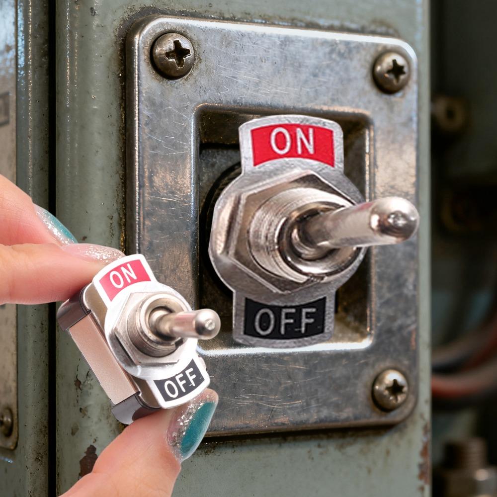 New KN3A-101 Toggle Rocker Switch LED Switch with Protective Cover Car Auto Cover LED Light Toggle Switch Control on/Off RED