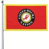 1pc Multi-Size Optional United Huma Ethnic Flag, Single Sided Outdoor Yard Banner - Vivid Red, Yellow and Black Tribal Design with Huma Ethnic Insigni