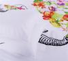 Sketch Elephant Duvet Cover Sets Pure White Background Reactive Printing Love Flower King Size Bedding Set Hot Bed Sets RT85