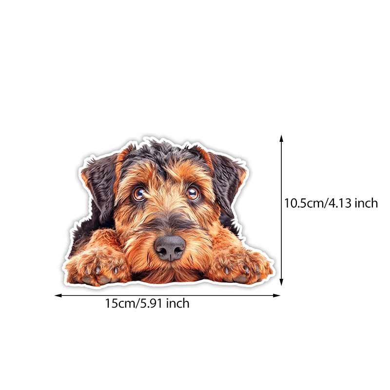 

Cute Guard Dog Car Sticker Vinyl Decal Waterproof Rear Window Motorcycle Camper Bumper Truck Laptop Decoration TM219 D-15cm Longest Side