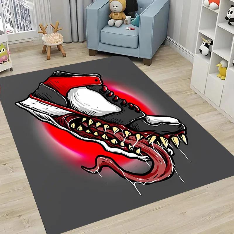 HD Printing Fashion Basketball Shoes Rug for Bedroom Living Room Hallway Long Strip Carpet  Anti-slip Rug Sofa Doormat Home Mat