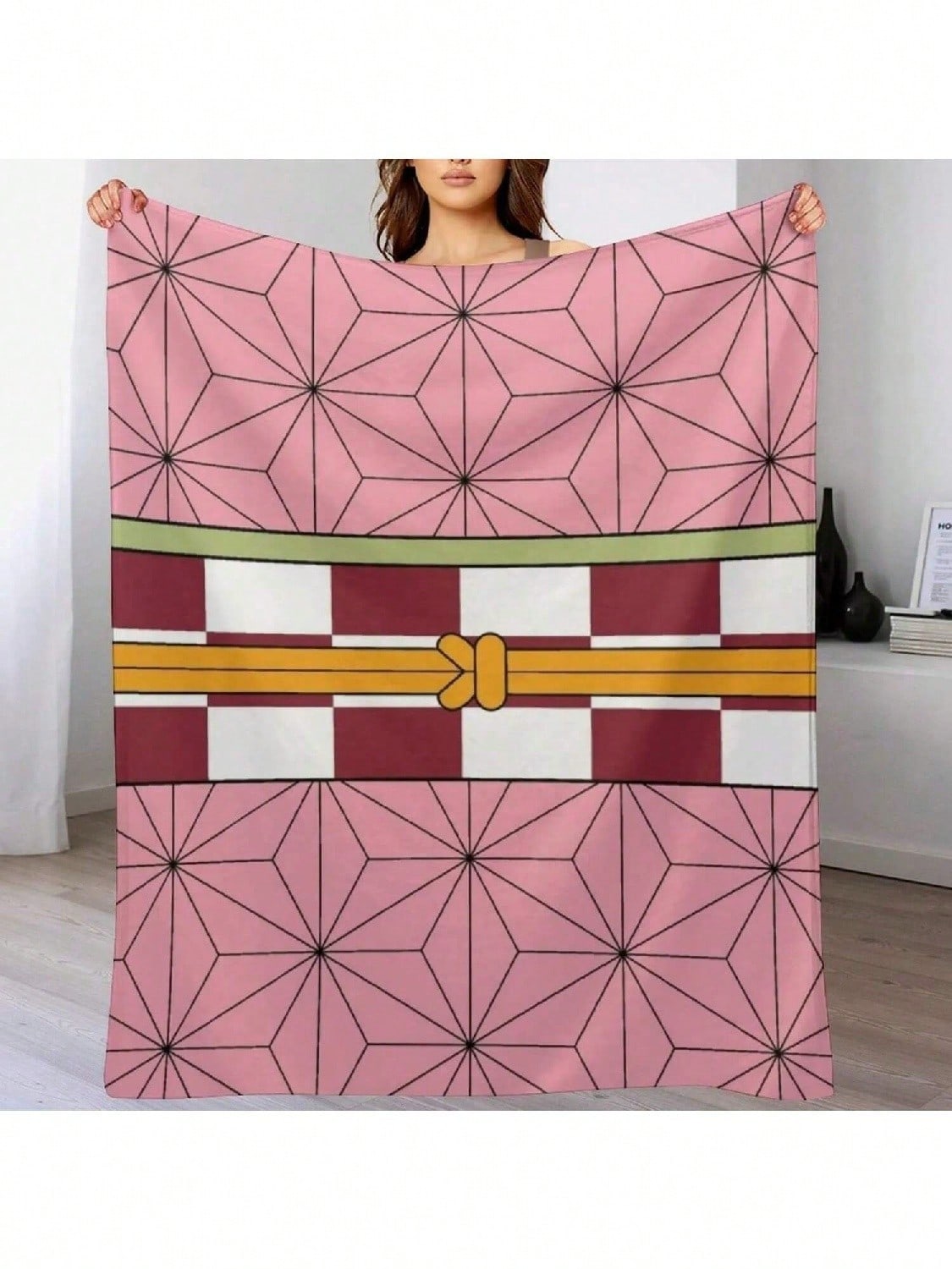 Nezuko Kamado Throw Blanket Manga Luxury Throw For Sofa Sofa Quilt Blankets 75X95CM