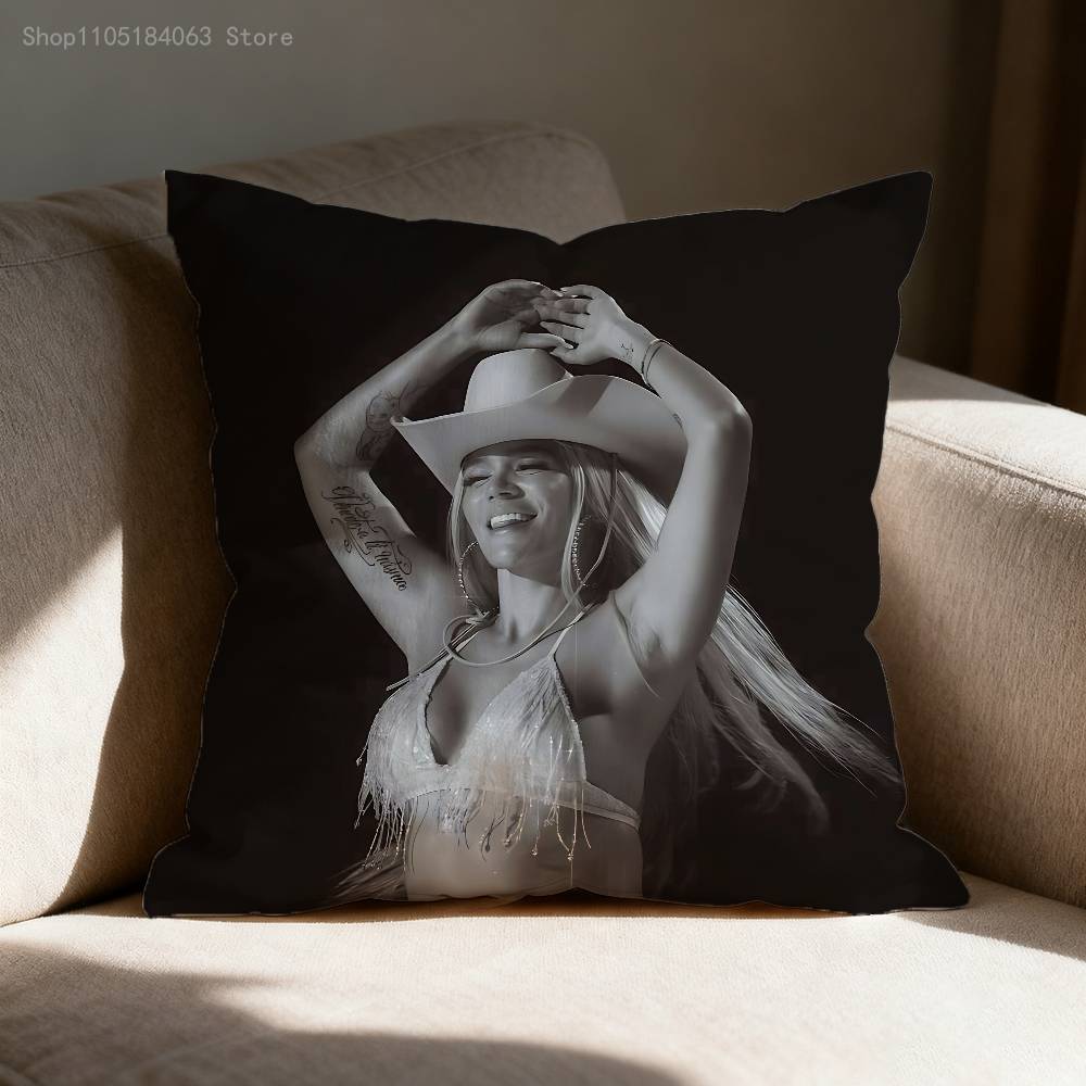 Manana Sera Bonito K-Karol G Pillow Case For Sofa Decor Car Office Room Printing Cushion Cover Decorations and Protector