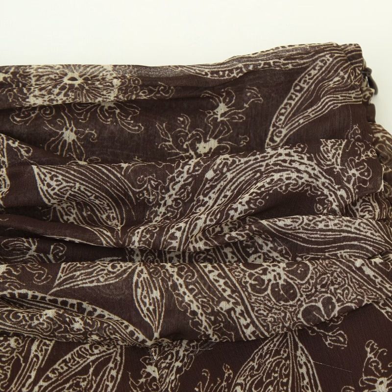 Kaslead New Women Clothes Western Style Fashion Simple and Versatile High Waist Print Slim Fit Skirt