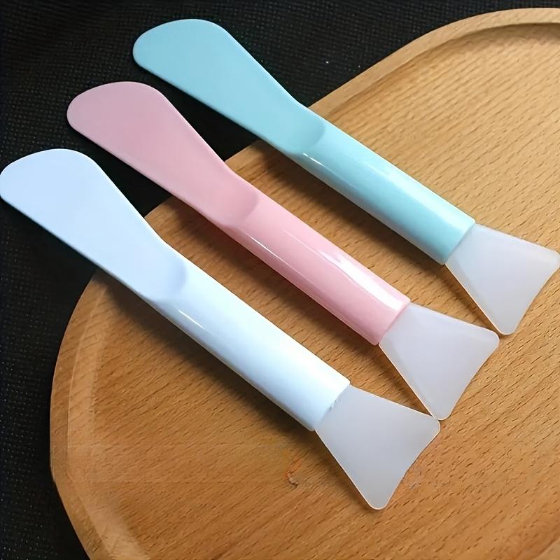 Soft Silicone Double Ended Mask Brush Wide Heads Full Face Eye Area Applies Clay Mud Sleep Masks Evenly Reusable Skincare Tools