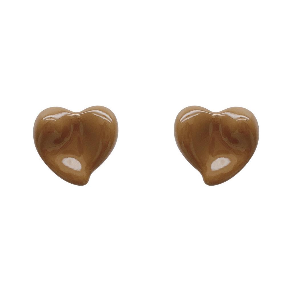 French Love Milk White Earrings Simple Versatile Stud Earrings Women'S Niche Design High-End Temperament Ear Jewelry