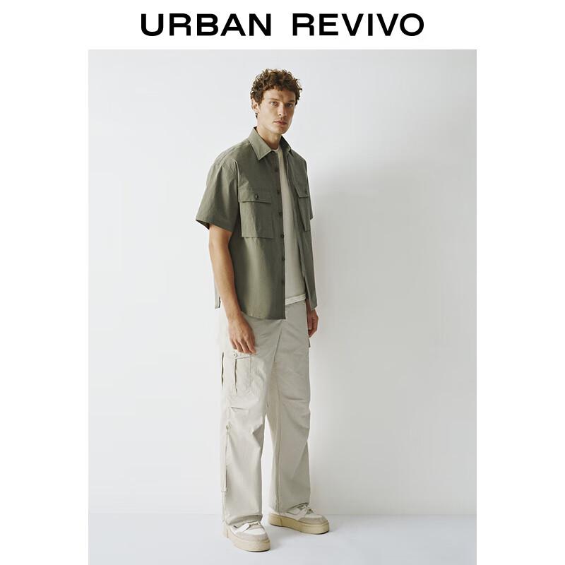 UR Heren Casual Werkkleding Zak Korte Mouw Shirt