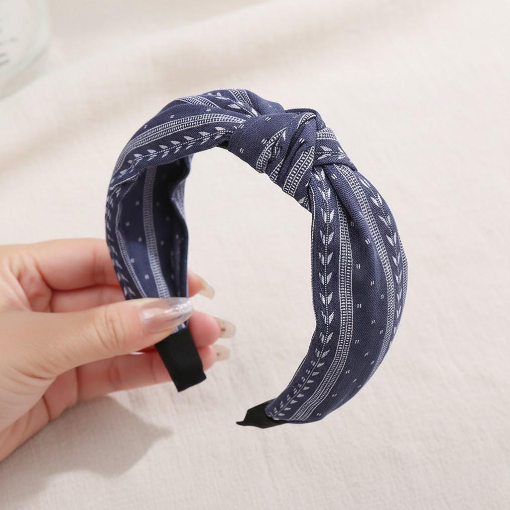 

Elegant Wide Headband Leaves Hair Accessories Elastic Head Wrap for Women Fashion Accessories