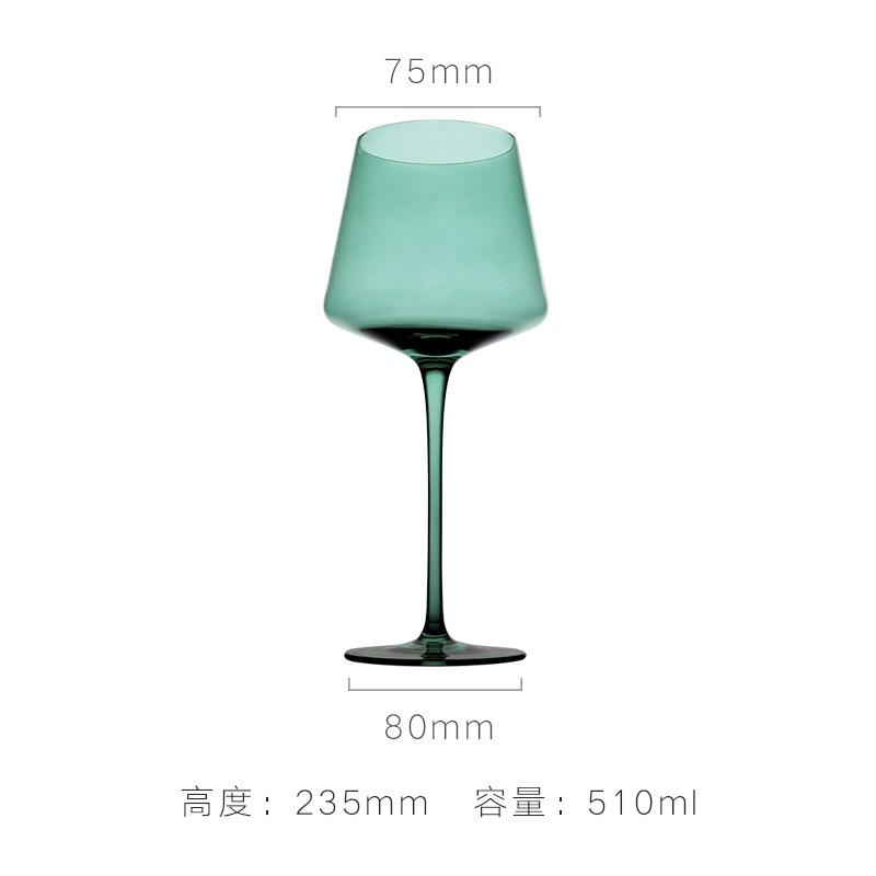 Colorful Stemmed Glass Creative Spray Wine Cup Burgundy Red Wine Goblet