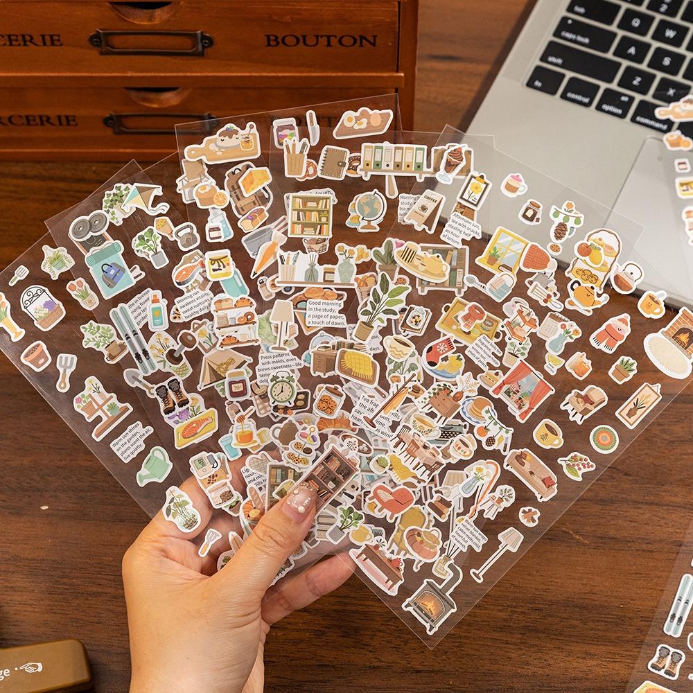 Landscape Stickers Japanese Small Daily Cartoon Life Small Items Pattern Decoration Hand Tent DIY Scene Collage