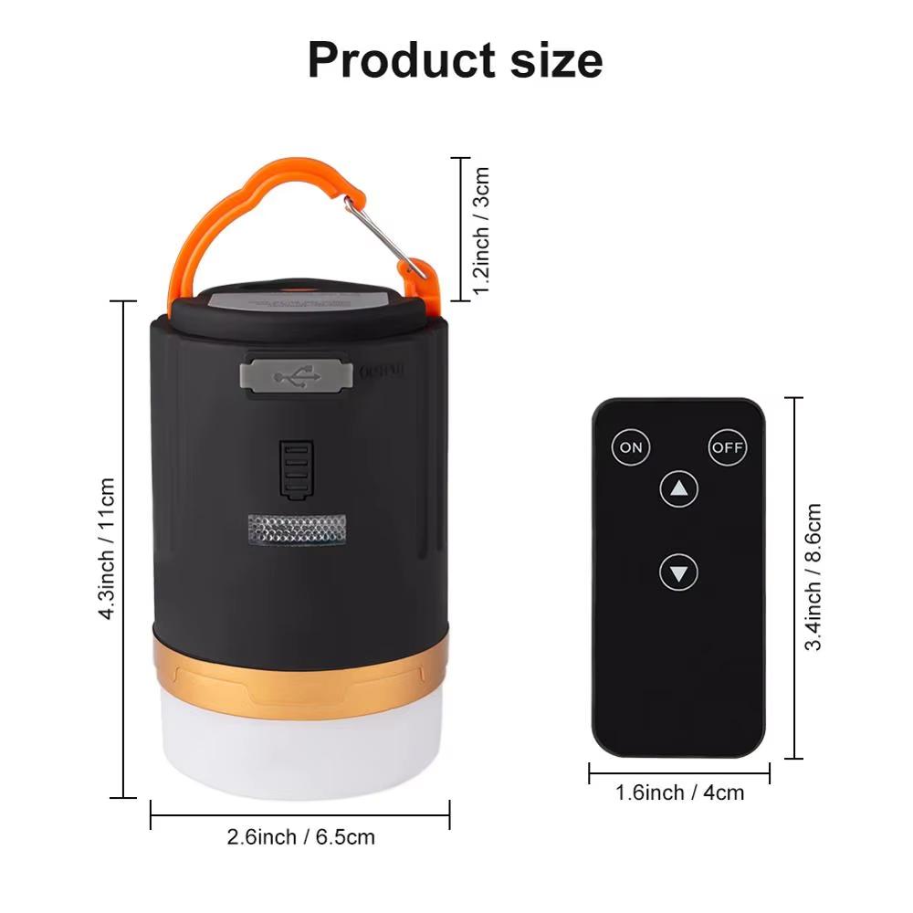 ZK20 Camping Light Waterproof Tent Lamp Portable Lantern LED Night Light Remote Control Working Light Built-in Recharge Battery
