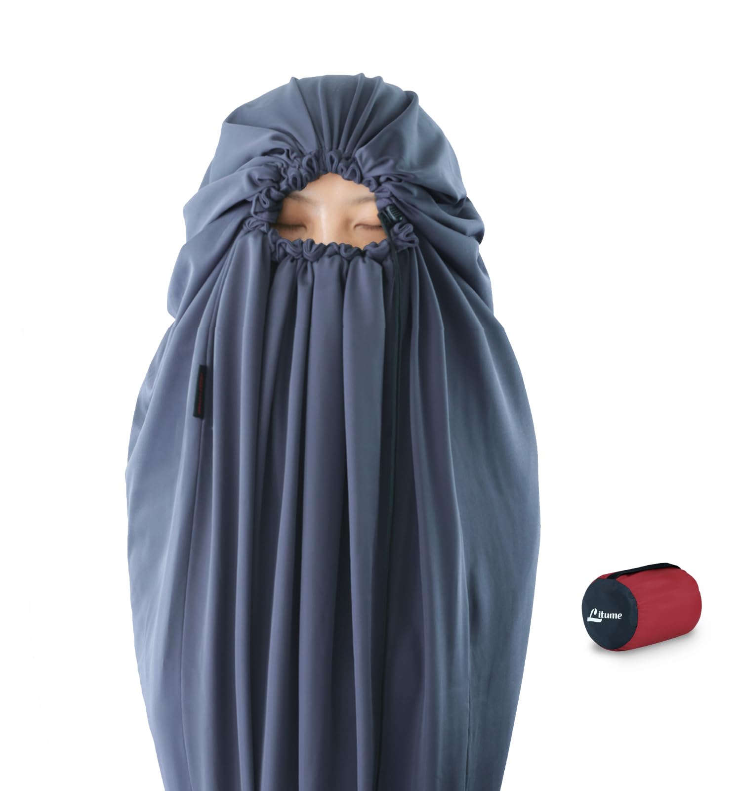 

Litume Sleeping Bag Heats Up to Velour Fleece Mummy Sleeping Bag with Drawstring Hood for and Travel Inner Sleeping All-Season Inner, 8°C, Anti-Static