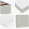 Ottoman Bed with Mattress In Light Grey 140 X 190 Cm Velvet