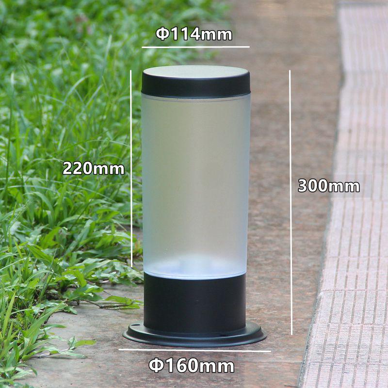 Stainless Steel LED Garden Lights - Waterproof Outdoor Cylindrical Ground Lights for Villas and Courtyards.