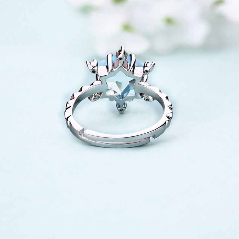 Tancise Klasyczny 925 Srebro 10*10 Różowy Kwarc Pierścionek Damski Biżuteria Ślub Obietnica Impreza Prezent