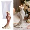 Fishtail Dress Shape Silicone Molds for Handmade Scented Candle Soap Chocolate Wedding Home Decoration and Resin Casting