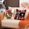 Pine Cone Print Pillow Cover Retro Style Holiday Decoration Seat Cushion Indoor Home Sofa Pillow