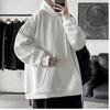 Men's Spring/Fall Solid-Color Oversized Crewneck Hooded Sweatshirt
