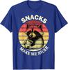 Snacks Make Me Nicer Funny Raccoon Animal Sarcastic T Shirt