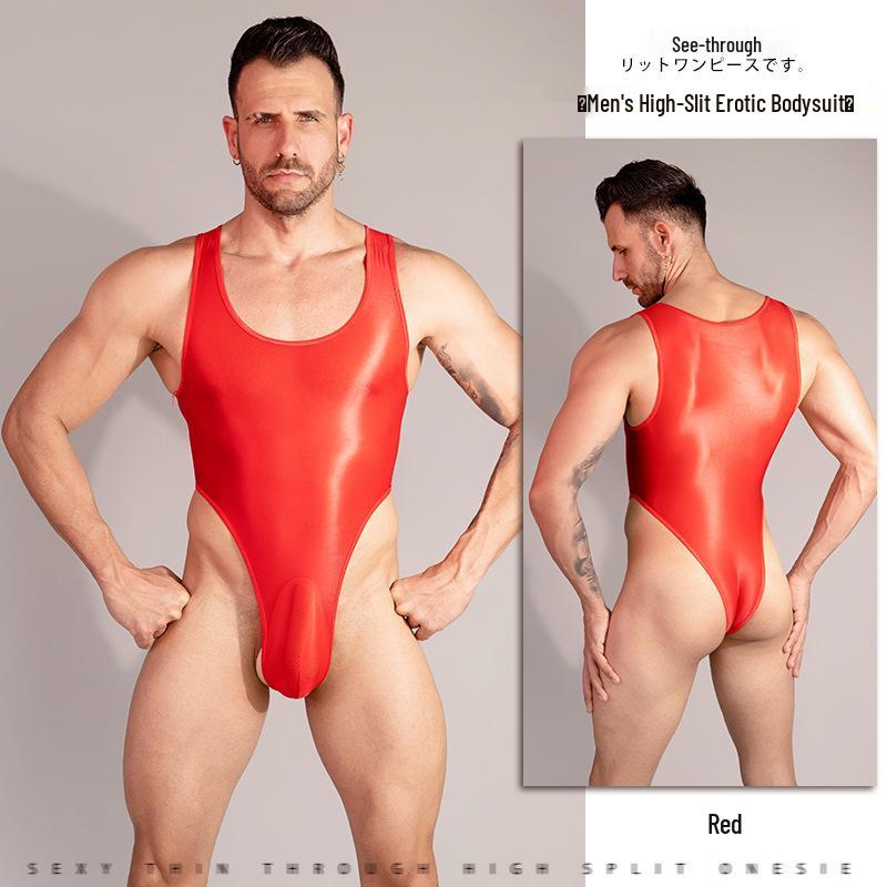 Desire Men's Silky Smooth Bodycon Bodysuit - Comfortable, High Elasticity, Body Shaping Lingerie