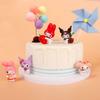 5pcs/set Cute  Melody Kuromi Fruits Sereis Anime Action Figure Adorable Hobby Toys Cartoon Desktop Decoration Toy Gift