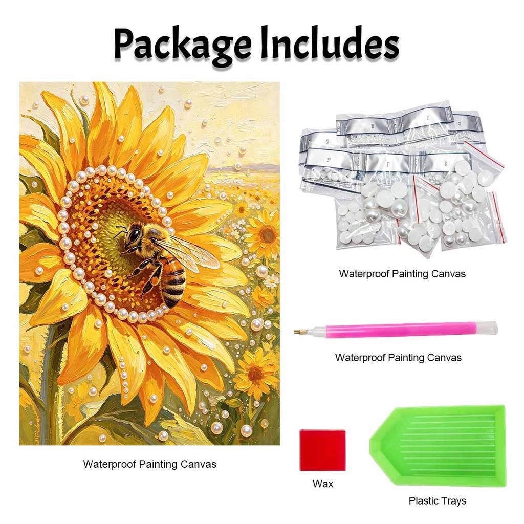 Pearl painting kit sunflower and bee DIY handmade home decoration painting
