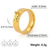Heart Charm Rings for Women Bohemian Stainless Steel Gold Aesthetic Ring Trend Korean Jewelry Birthday Gift