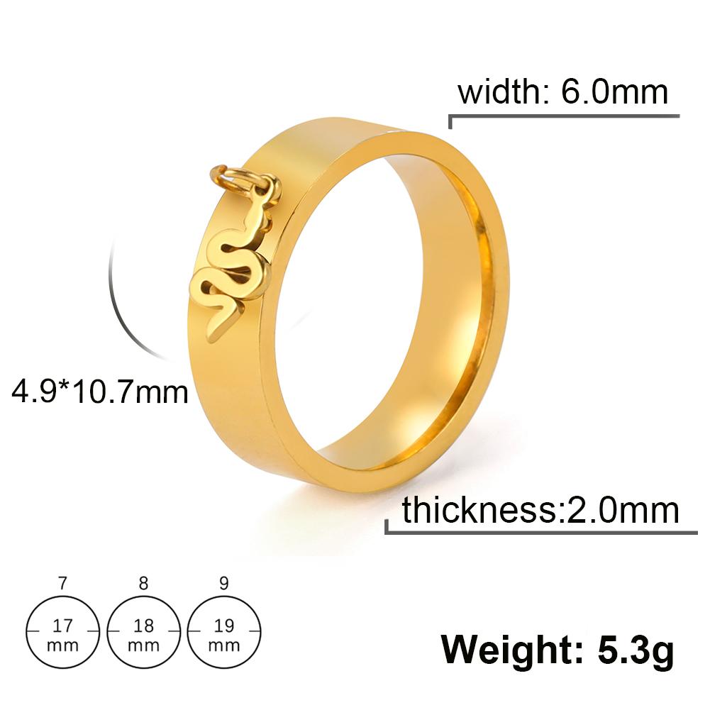 Heart Charm Rings for Women Bohemian Stainless Steel Gold Aesthetic Ring Trend Korean Jewelry Birthday Gift