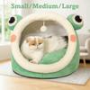 Comfort Pet House Green Frog Sleeping Nest Bed Cute Cat Dog Bed  For Puppy Kitten