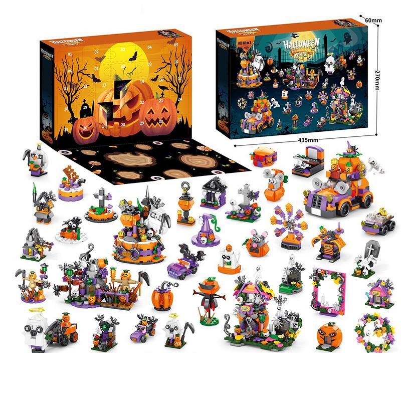 Halloween Ghost Haunted House Cat Decoration DIY Magic Night Pumpkin Candy House Model Ornaments Birthday Gifts For Children