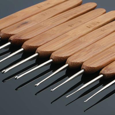 Bamboo Handle Crochet Diy Hand-Knitting Tools Household Set Wool Needle Round Head Hook Sweater Needle Complete Set Of Needles