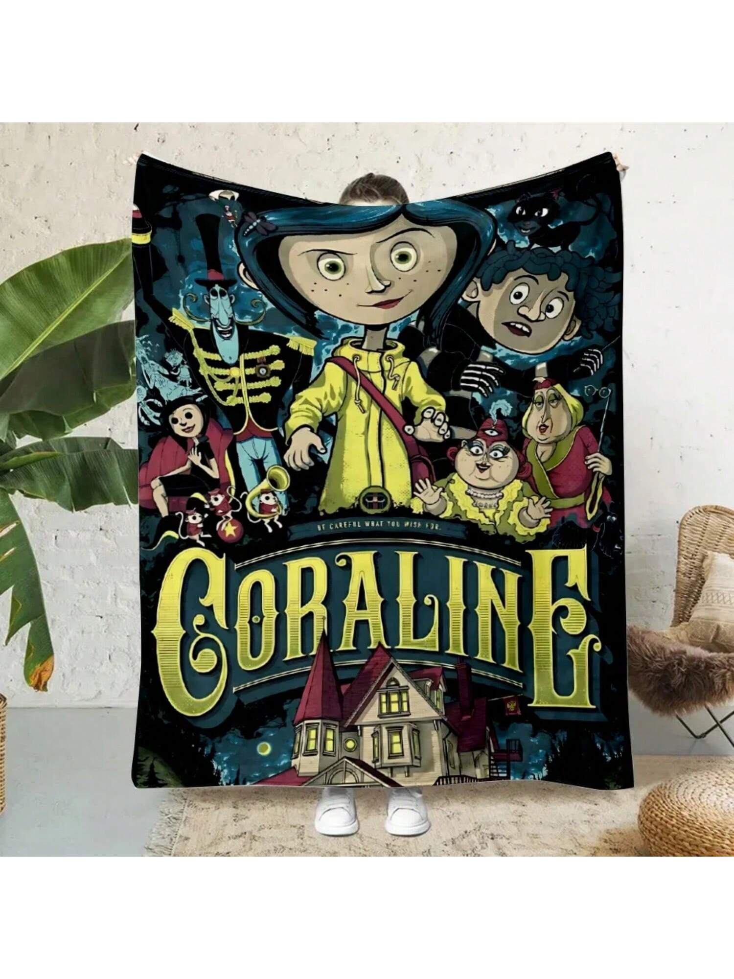 

Animate Movie C- Printed Blanket Picnic Blankets Warm Blanket Soft And Comfortable Blanket Home Travel Birthday Gift 75X95CM серый