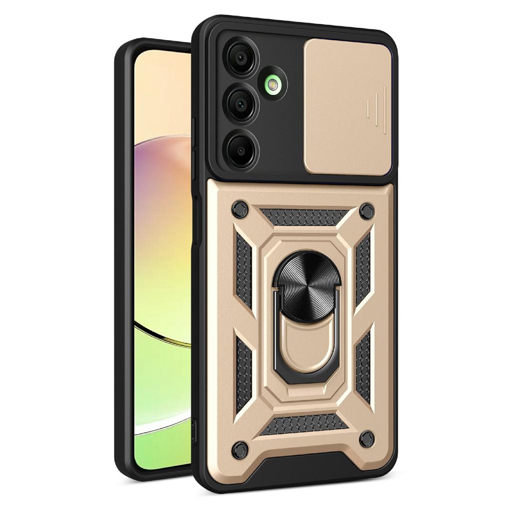 AMORUS For Samsung Galaxy A16 5G/4G Case Kickstand PC+TPU Phone Cover with Camera Lens Slider