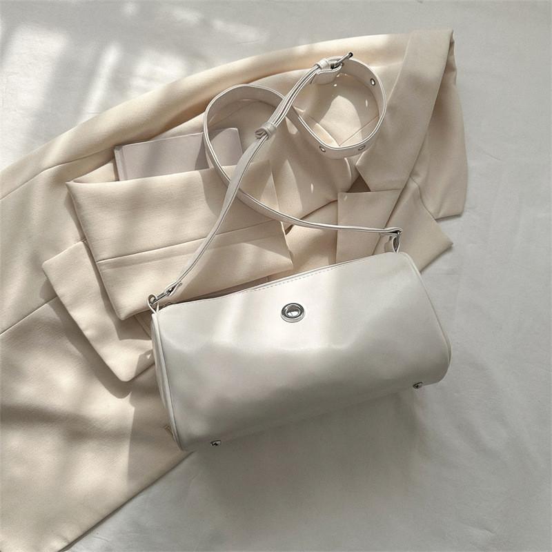 Chic Retro Shoulder Bag For Women 2023 Trendy Boston Bag With Zipper Closure