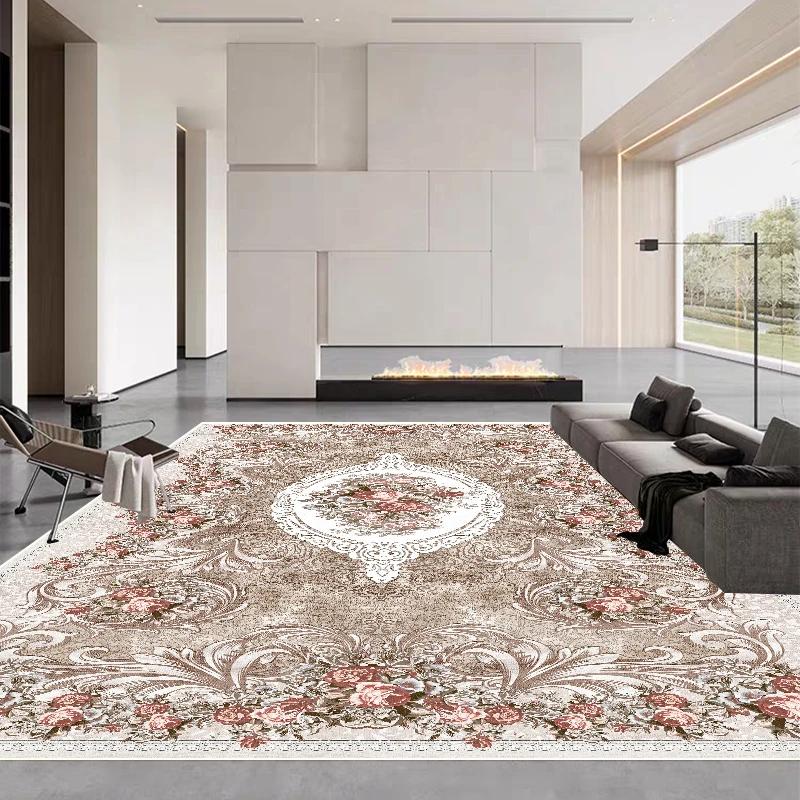 European Style Big Living Room Carpets Home Decoration Luxury Bedroom Rug Lounge Non-slip Room Decoration Home Mats Customizable