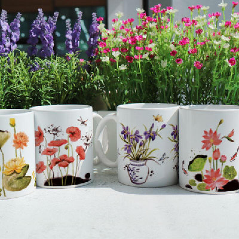 pa317-Design Mug 4p-Ink Painting_Flower 1