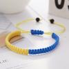 Charm Yellow Blue Ukraine Bracelets For Women Men Handmade Woven String Ukrainian Flag Color Bracelet Couple Friendship Jewelry