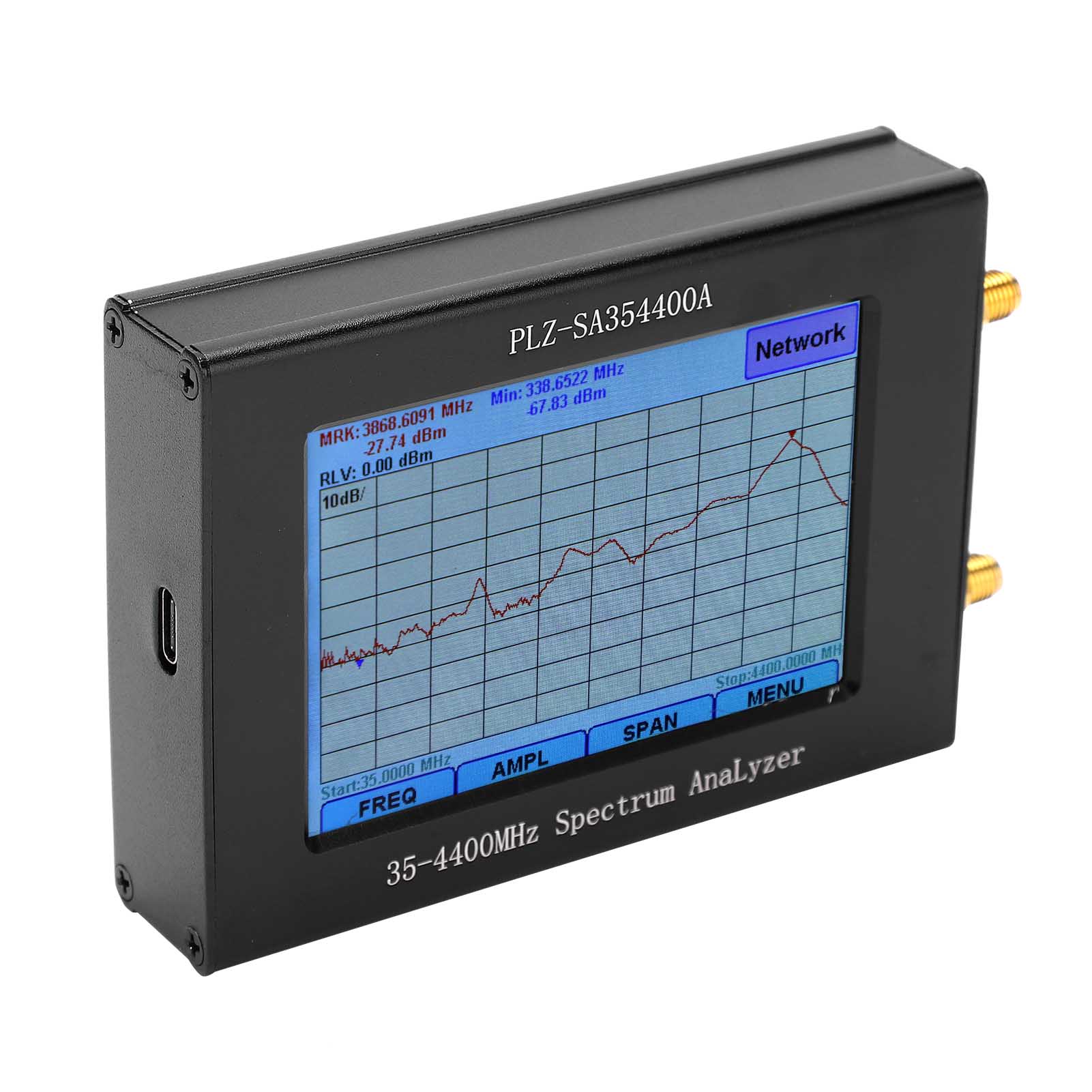 

35Аналізатор спектру 4400 МГц, 3,5-дюймовий TFT USB 2.0 USB 3.0 з відстеженням джерела, простий генератор розгортки