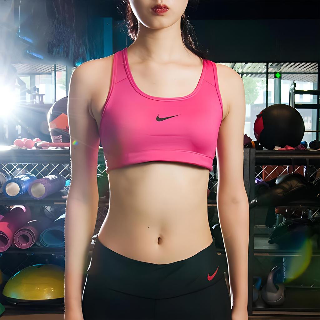 Nike Medium Intensity Sports Casual Fitted Gym Tank Top Women Tops Pink 917235-616