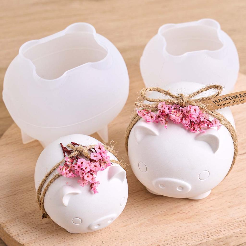 3D Cartoon Pig Silicone Candle Mold DIY Cute Animal Piggy Craft Gifts Making Soap Resin Plaster Casting Molds Home Deco Supplies