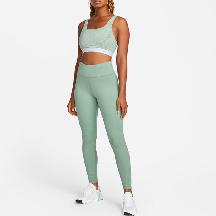 Nike Dri-Fit Womens Medium Support One-Piece Padded Sports Bra Women Underwear Smoke-Gray Jade DD1214-357