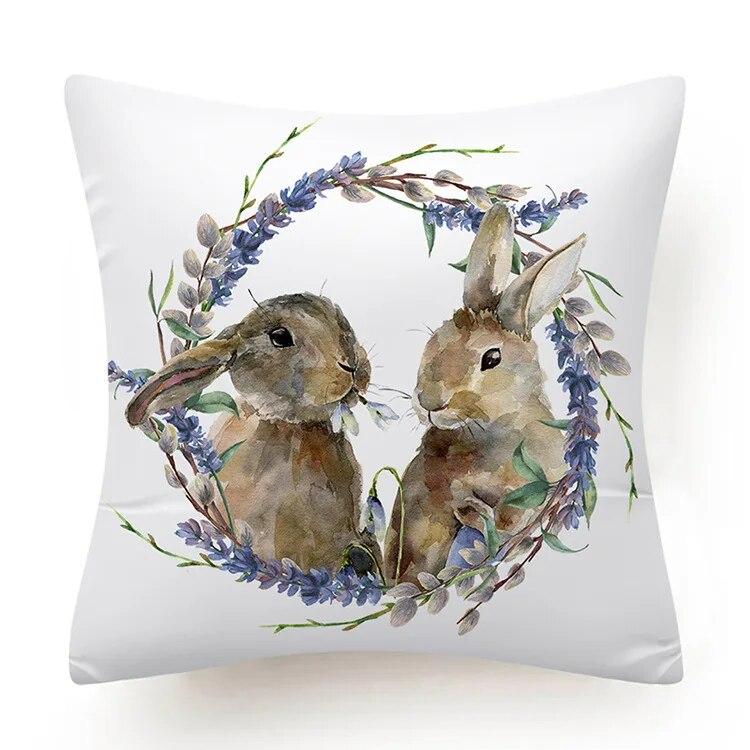 

Украшение дома Пасхальный кролик яйцо принт наволочка диван наволочка спальня общежитие украшение 40/45/50/60 см 40x40cm